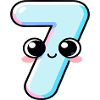 Number 7 Kawaii Cake