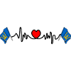 Herzschlag der Suffolk-Flagge