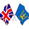Suffolk & Great Britain Crossed Flags