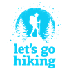 Let's go hiking Bergsteiger Wanderer Silhouette