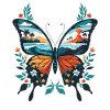 Tropical Volcano Butterfly