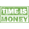 Time is money in green print