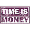 Time is money – graphic text printing