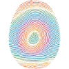 Bunte Fingerprint-Spirale