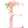 Pastel Floral Monogram E