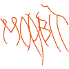 Orange Graffiti Lines Moabit Berlin
