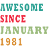 45e anniversaire Millésime de janvier 1981
