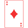 Red ace of diamond cards