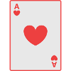 Red ace of hearts card