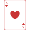 Red ace of hearts