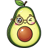Avocado with Glasses Wink