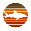 Sunset Shark Silhouette