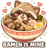 Ramen Waschbär Nudeln