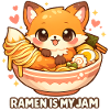 Ramen Fox Kawaii Noodle Soup