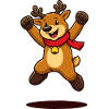 Cute Christmas Reindeer Cartoon Mascot