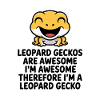 Cheerful Leopardgecko Meme on Black