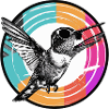 Hummingbird with sunglasses