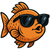 Goldfish with sunglasses