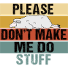 Please Don't Make Me Do Stuff Lazy Sheep Retro