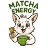 Matcha Energy Bunny Illustration