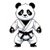 Panda artiste martial en gi