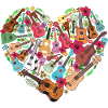 Hawaiian Ukulele Uke Heart