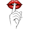 Psst Lips – Mysterious Statement Shirt
