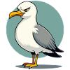 Naughty Seagull Funny Coastal Child Maritime