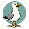 Naughty Seagull Funny Coastal Child Maritime