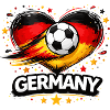 Germany Love – Heart Football Design 2026