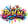 Berlin Graffiti Lettering with Colour Effects