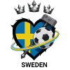 Sweden Football Hammer Heart Fan Design