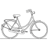 Bicycle Line Art City Wheel