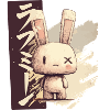 Love me bunny in sketch style