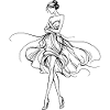 Silhouette en robe fluide