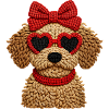 Puppy Love Crochet Valentine Doodle Art