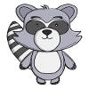 Cute Raccoon Kawaii Trash Panda Cartoon Animal 