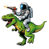 Astronaut on Dino: Laser Hunt