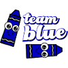 Funny Crayon Blue Team