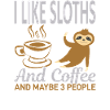 Likes sloths coffee 3 people