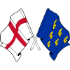 Crossed flags West Sussex & England