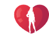 I Love Brunette Heart Silhouette