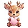 Petit faon au cœur