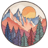 Mountain at sunset – Nature motif