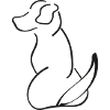 Hundhund Omrids Linjeomrids Minimal Silhuet