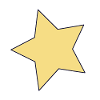 Yellow Star Contour Accent