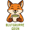 Renard joyeux avec boisson verte