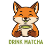Fuchs genießt Matcha
