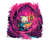 Panda in Pink Cave Light