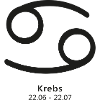 Krebs Crab Sternzeichen Symbol Kosmos